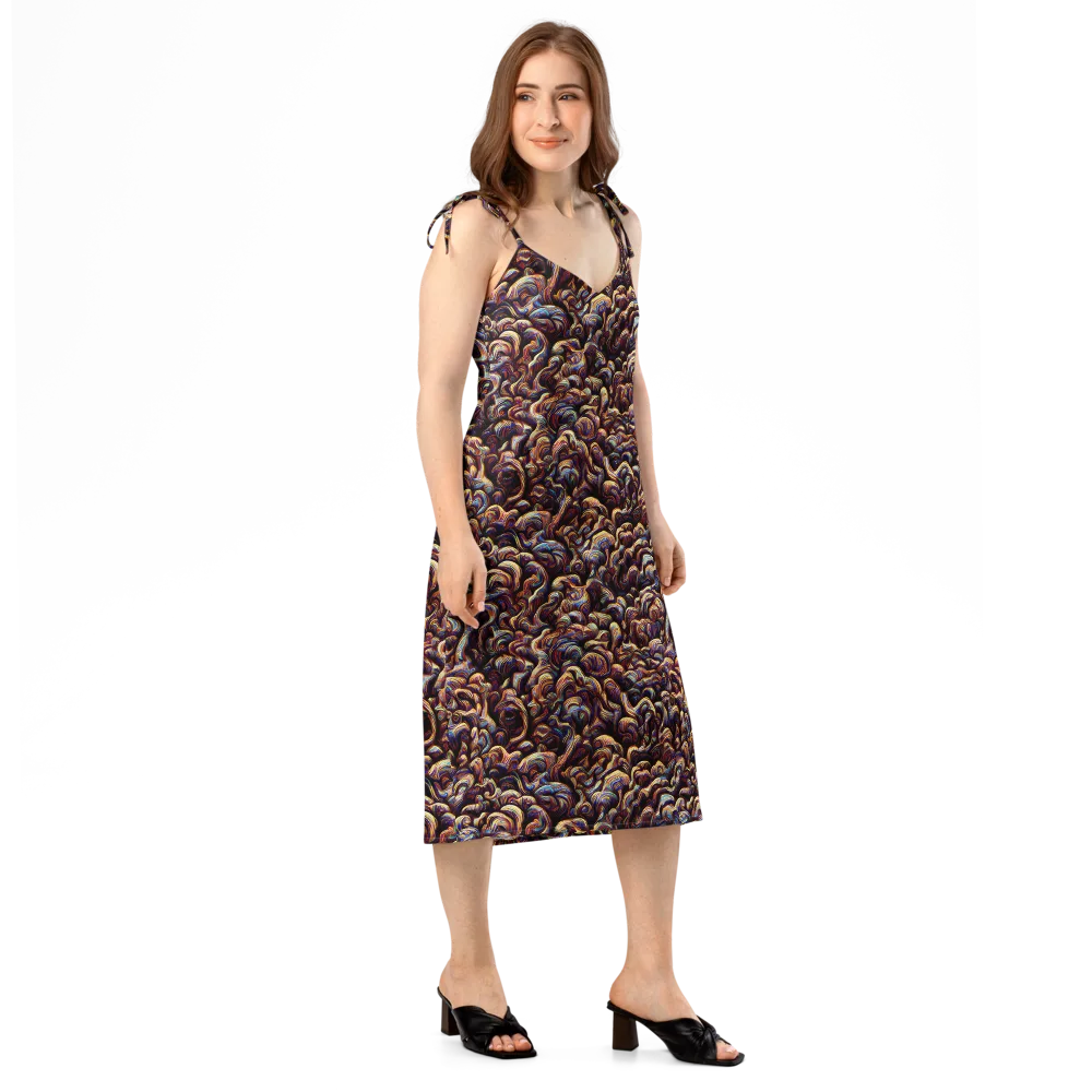 Riotous Radiance on Slip Dress — Right Front