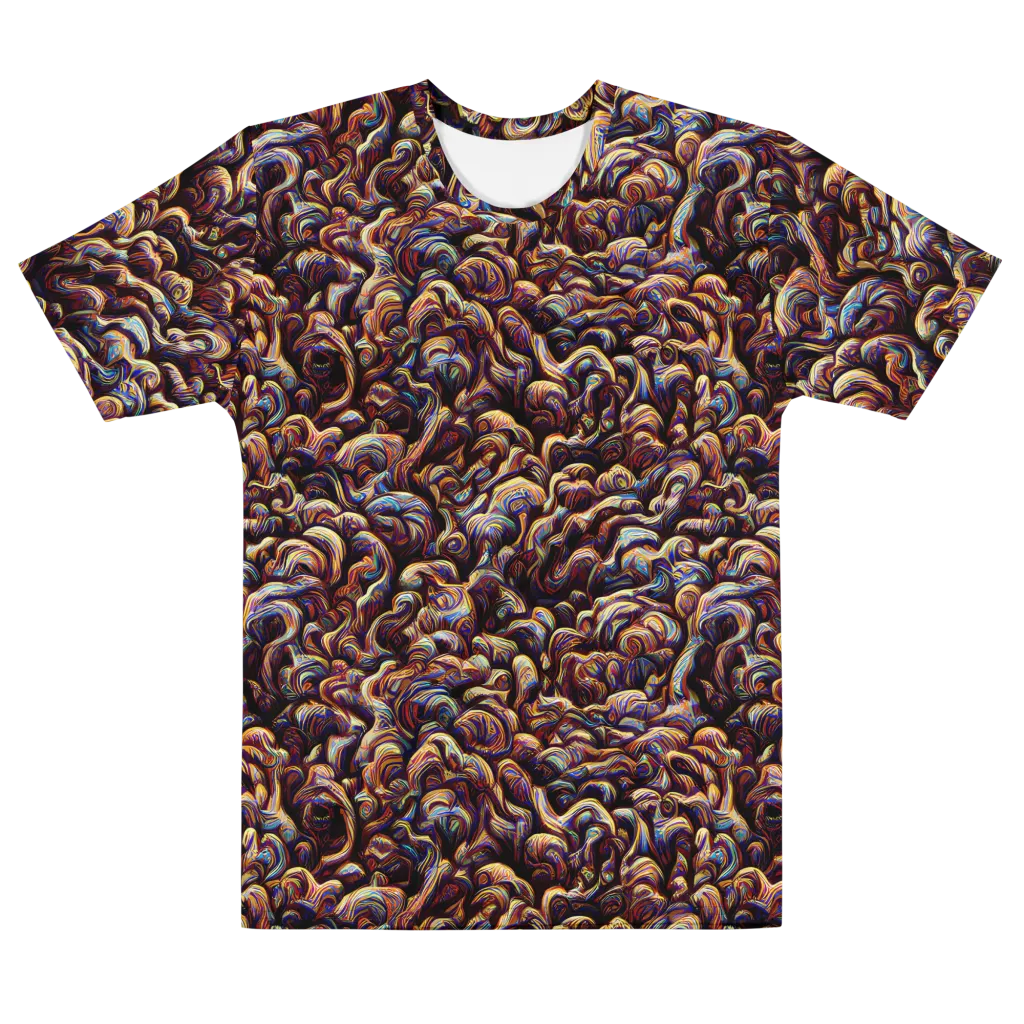 Riotous Radiance on Men's Cotton Crew Neck T-Shirt — Front