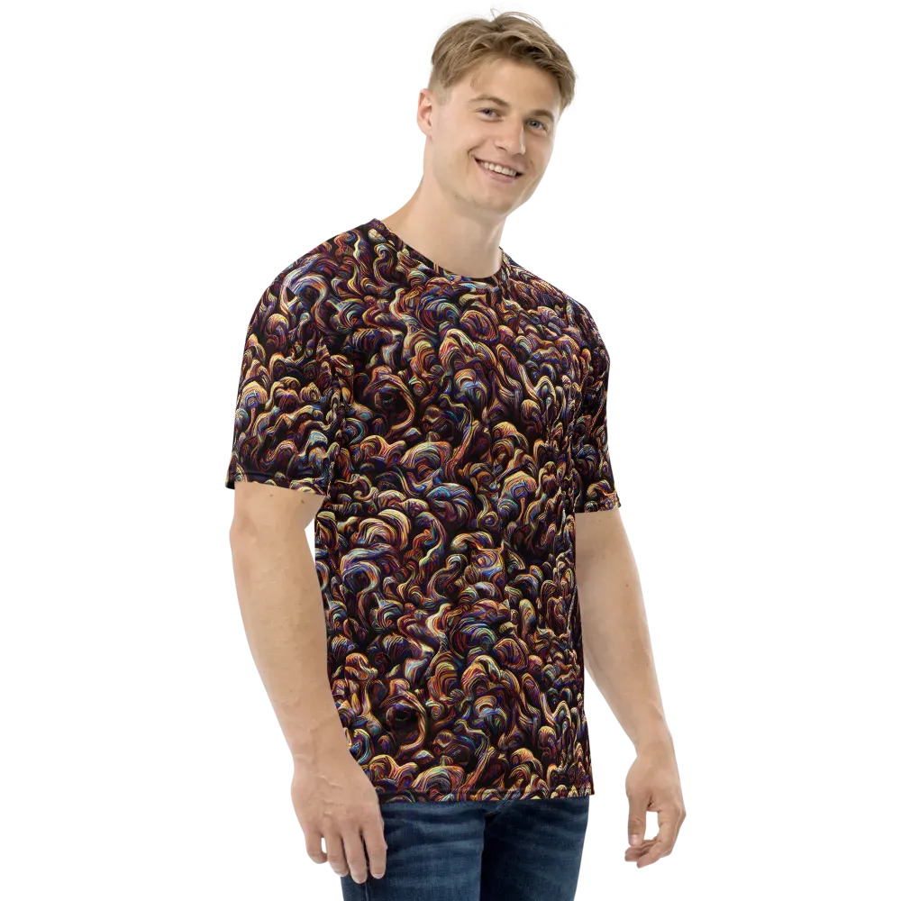 Riotous Radiance on Men's Crew Neck T-Shirt — Right