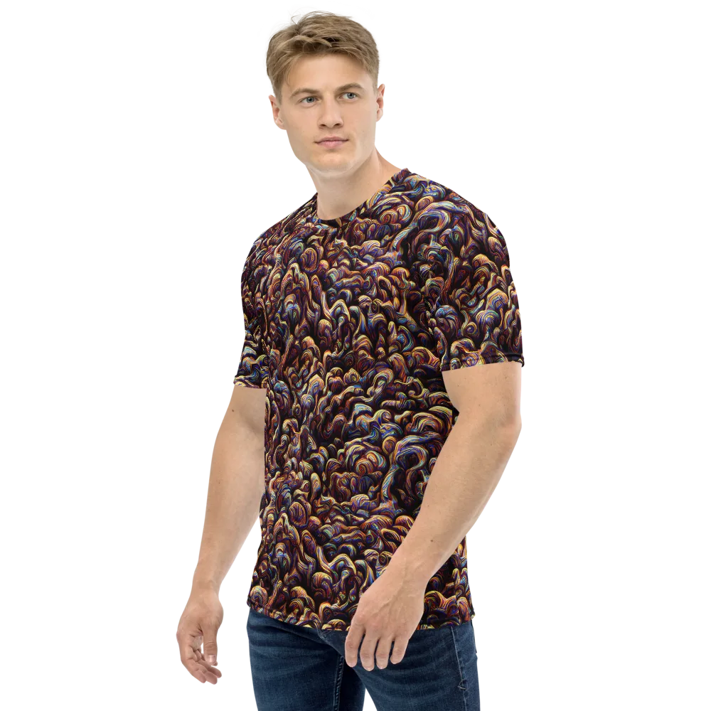 Riotous Radiance on Men's Crew Neck T-Shirt — Left