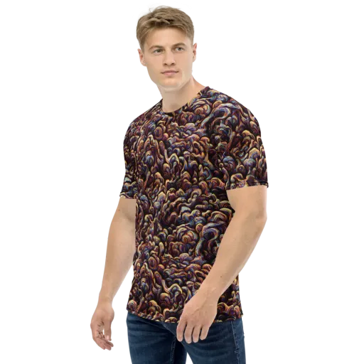 Riotous Radiance on a Men's Crew Neck T-Shirt