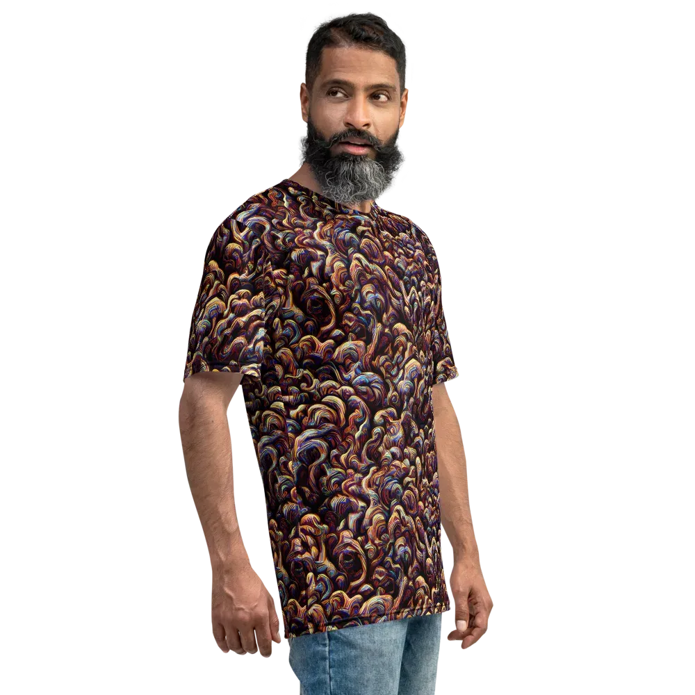 Riotous Radiance on Men's Crew Neck T-Shirt — Right