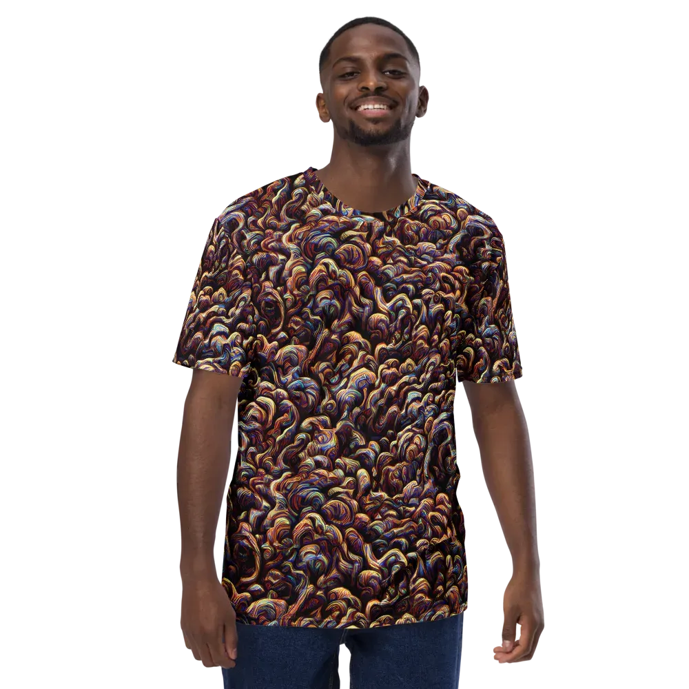 Riotous Radiance on Men's Crew Neck T-Shirt — Front