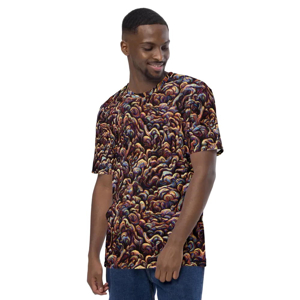 Riotous Radiance on Men's Crew Neck T-Shirt — Left