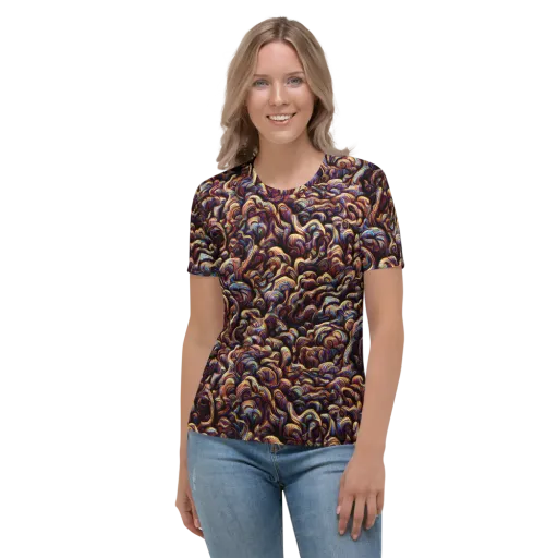 Riotous Radiance on a Women's Crew Neck T-Shirt