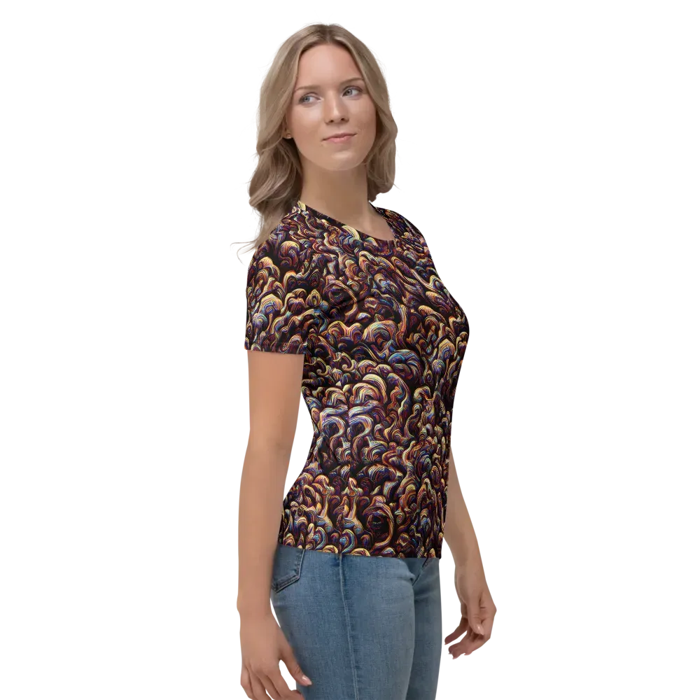 Riotous Radiance on Women's Crew Neck T-Shirt — Right