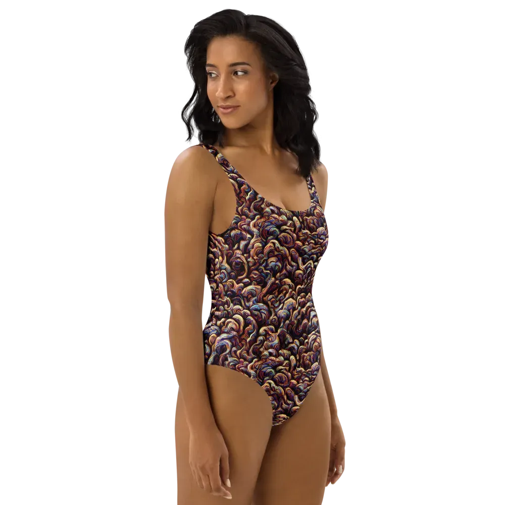 Riotous Radiance on One-Piece Swimsuit — Right