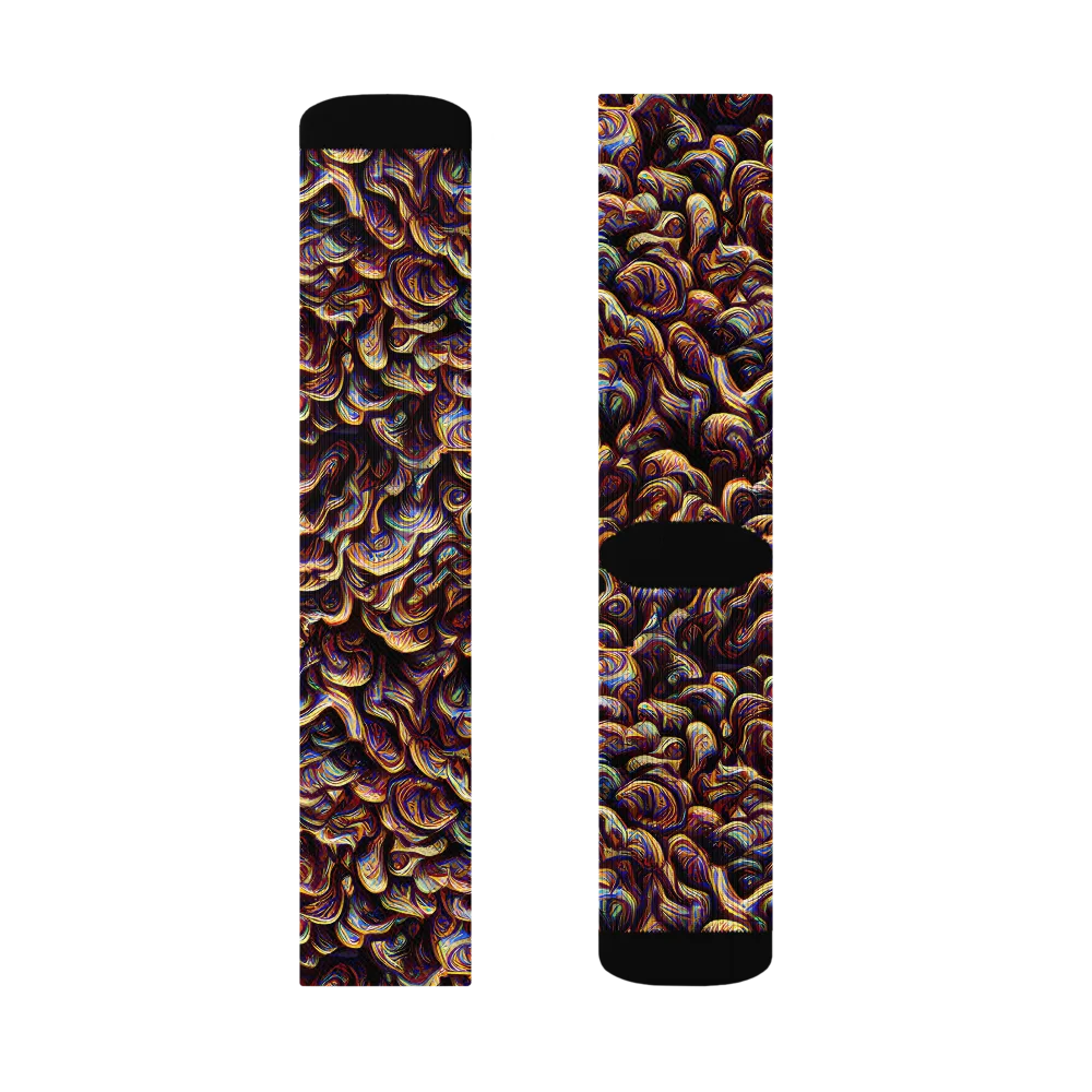 Riotous Radiance on Socks — Left Sock