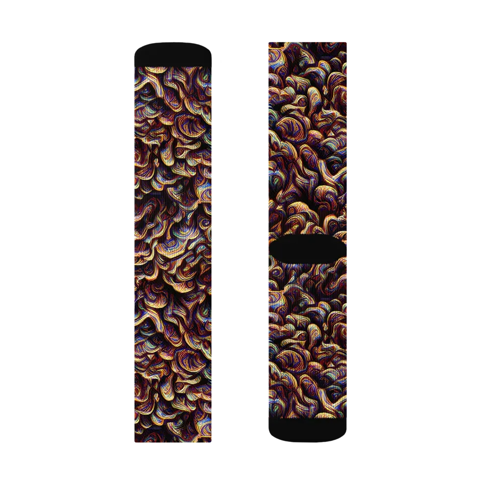 Riotous Radiance on Socks — Right Sock