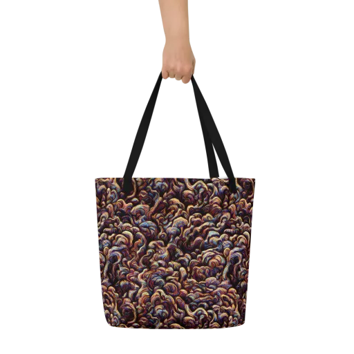 Riotous Radiance on a Large Tote Bag W/ Pocket