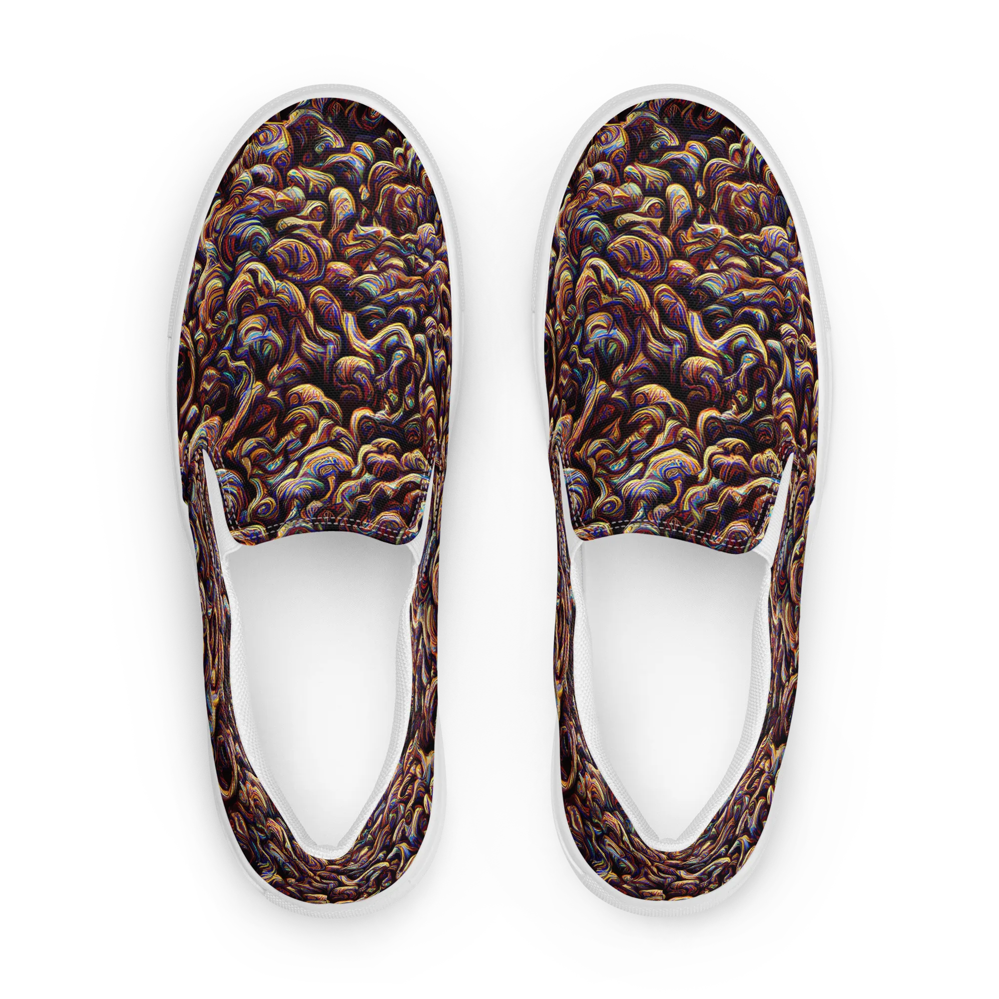Riotous Radiance on Women's Slip-On Canvas Shoes — Front