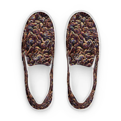 Riotous Radiance on a Women's Slip-On Canvas Shoes