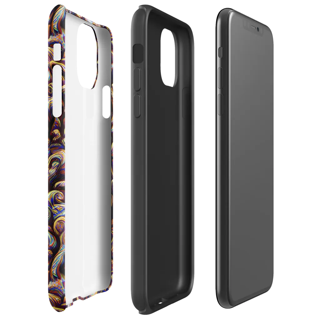 Riotous Radiance on Tough Case for iPhone® — Right
