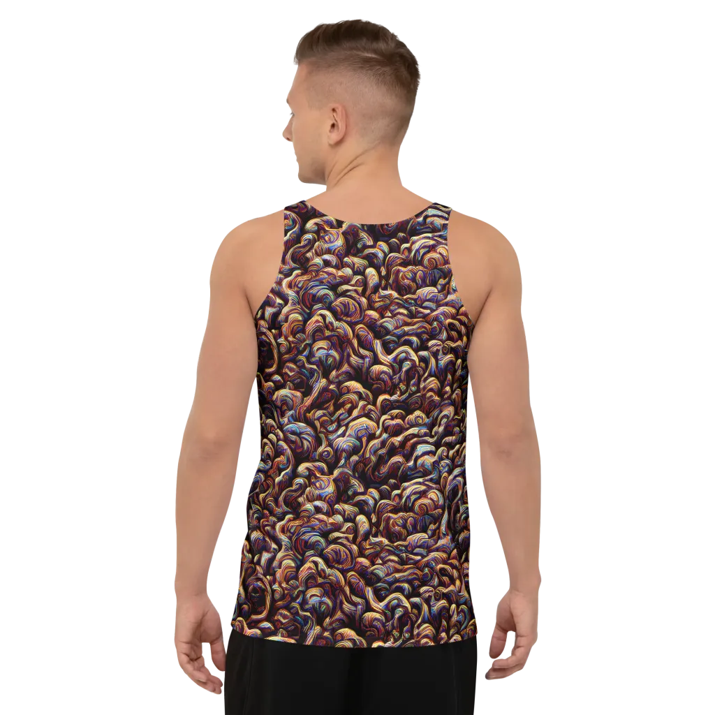 Riotous Radiance on Men's Tank Top — Back
