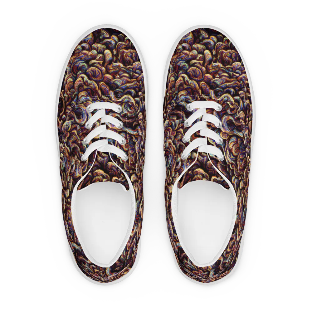 Riotous Radiance on Men's Lace-Up Canvas Shoes — Front