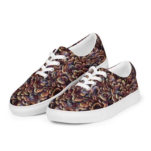 Riotous Radiance on a Men's Lace-Up Canvas Shoes