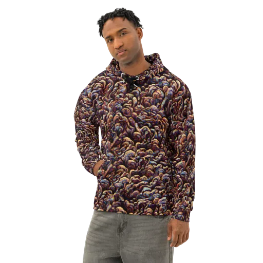 Riotous Radiance on a Cotton Hoodie