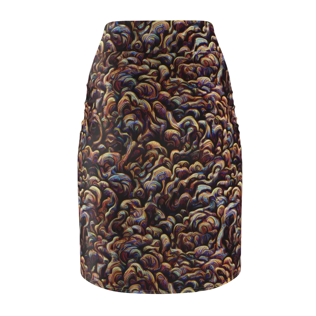 Riotous Radiance on Pencil Skirt — Back