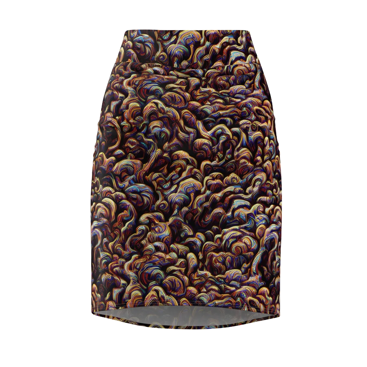 Riotous Radiance on Pencil Skirt — Front