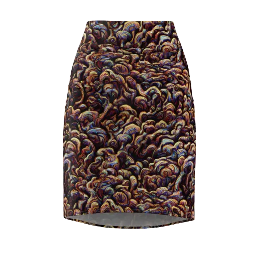 Riotous Radiance on a Pencil Skirt
