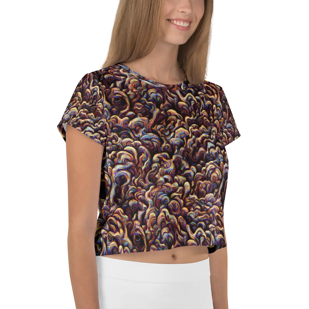Riotous Radiance on Crop Tee — Right