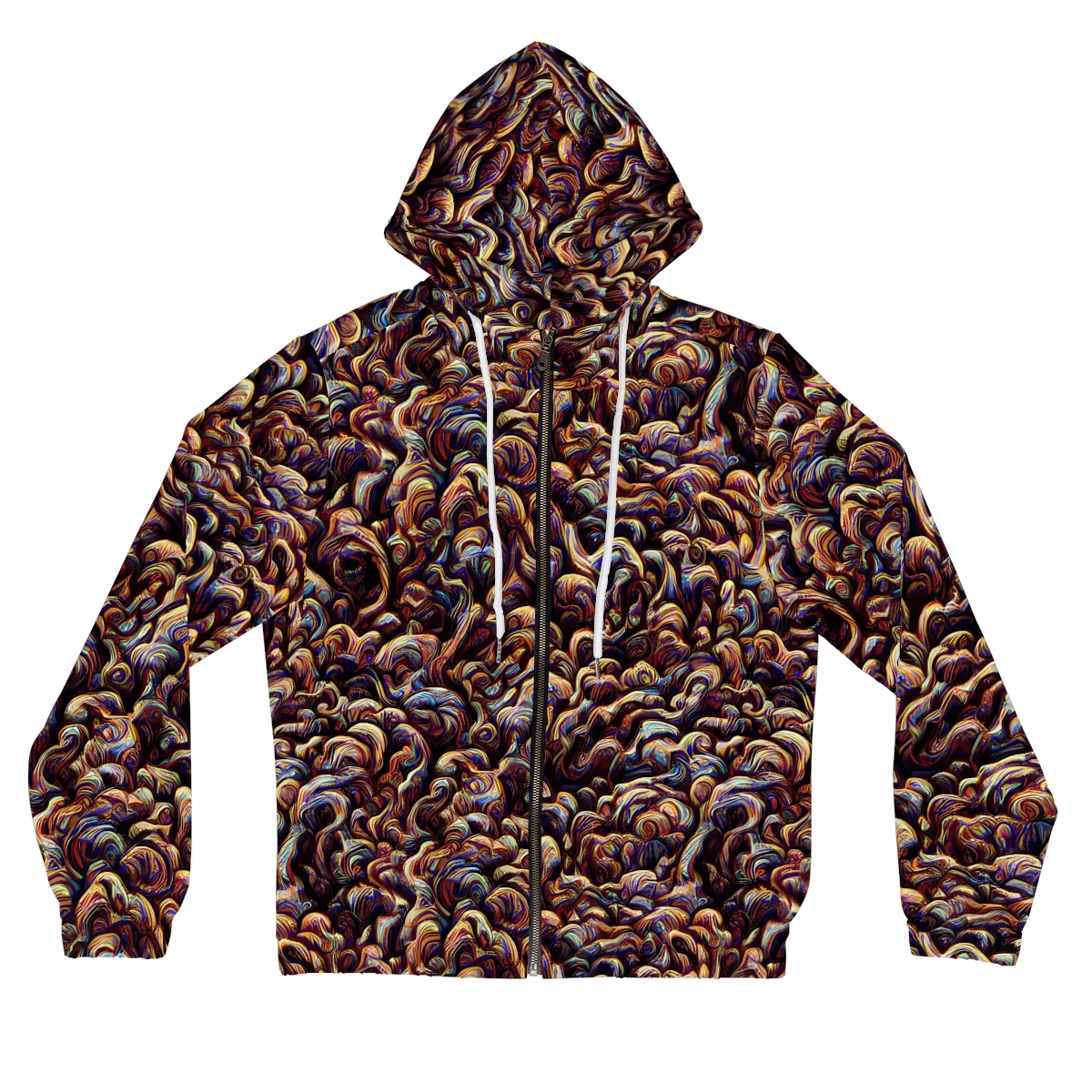 Riotous Radiance on Women's Full-Zip Hoodie — Front