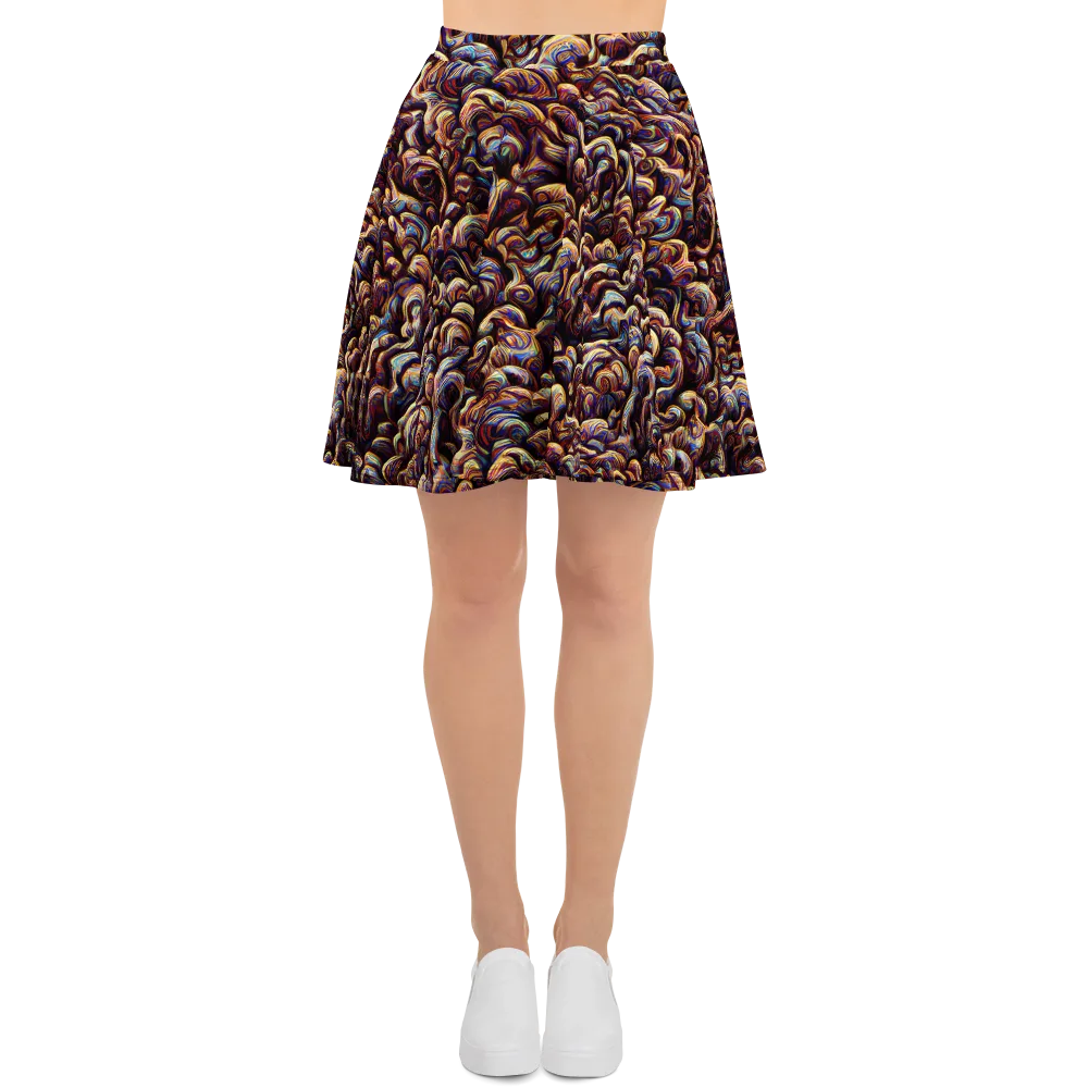 Riotous Radiance on Skater Skirt — Front