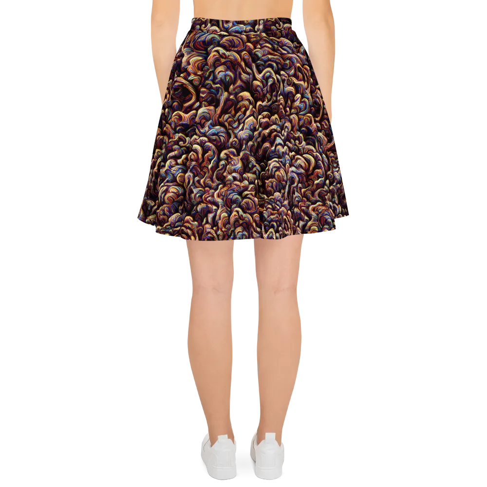 Riotous Radiance on Skater Skirt — Back