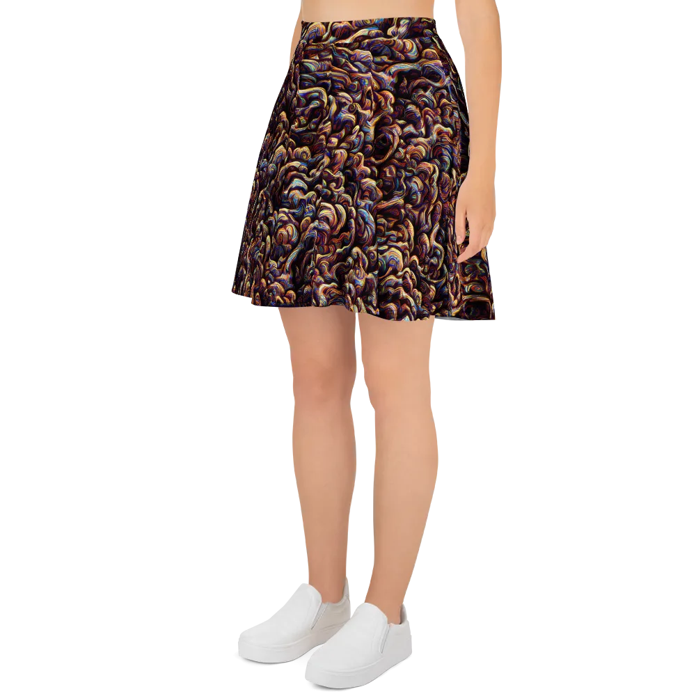 Riotous Radiance on Skater Skirt — Left