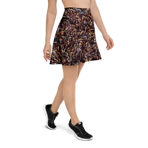 Riotous Radiance on a Skater Skirt