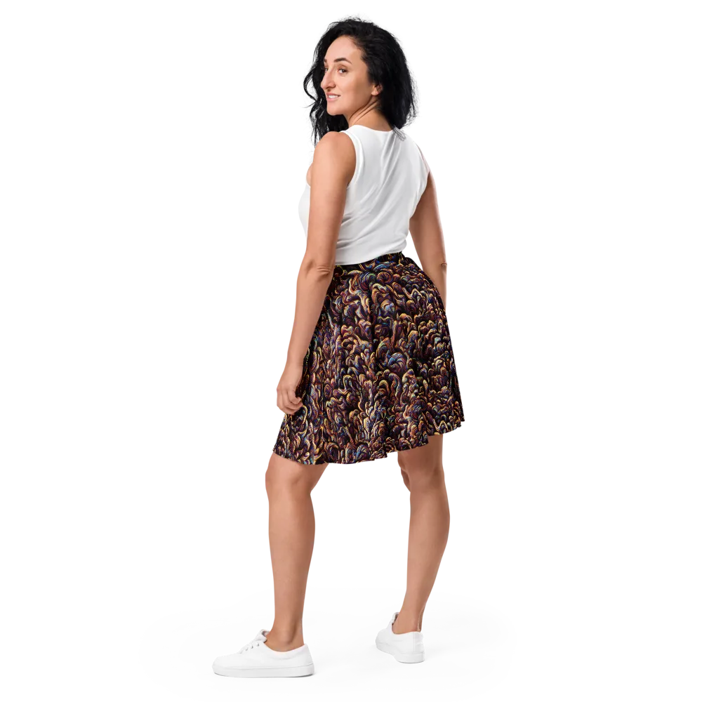 Riotous Radiance on Skater Skirt — Back