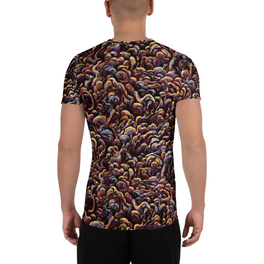 Riotous Radiance on Men's Athletic T-Shirt — Back