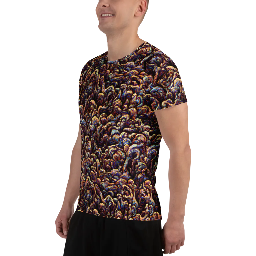 Riotous Radiance on Men's Athletic T-Shirt — Left