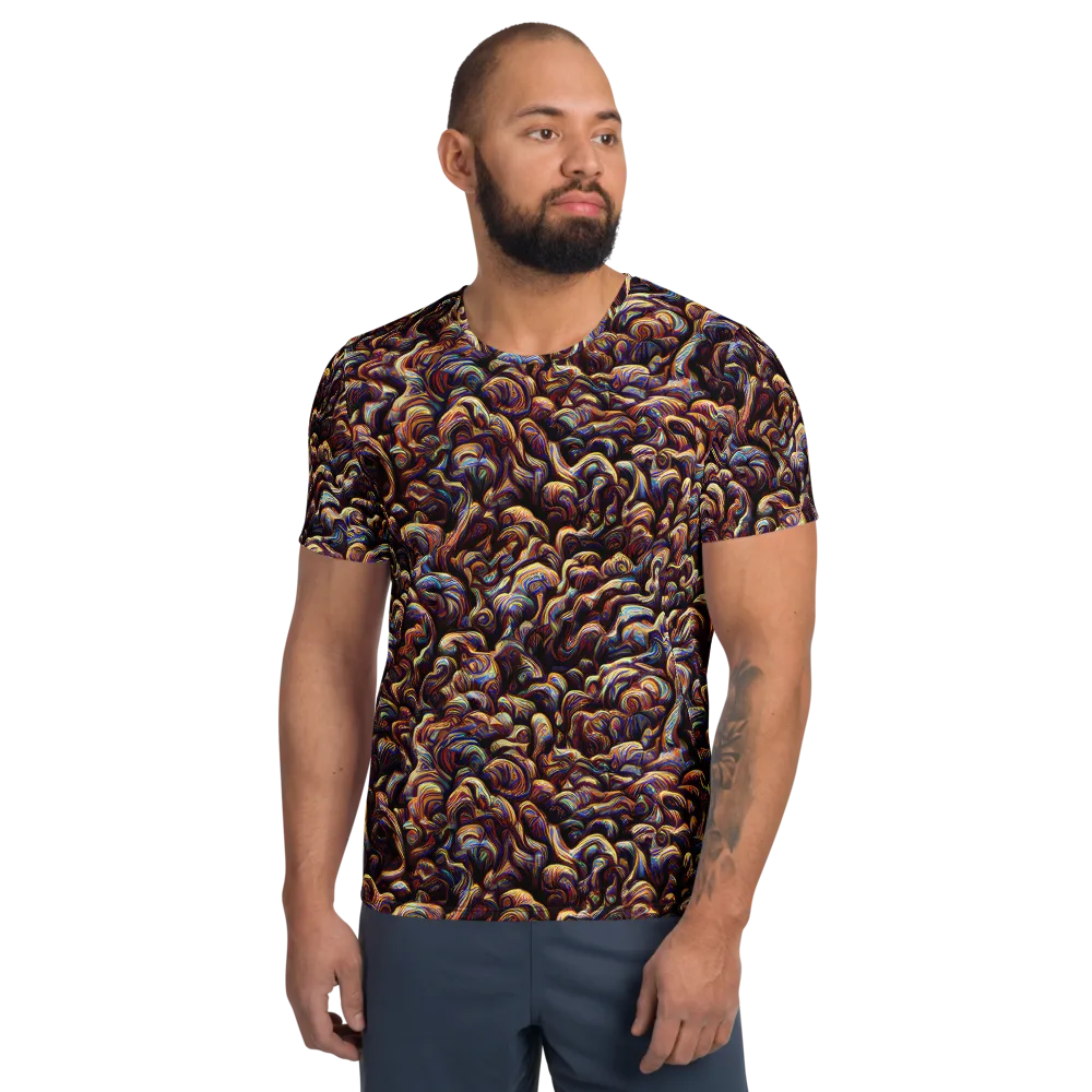 Riotous Radiance on Men's Athletic T-Shirt — Front