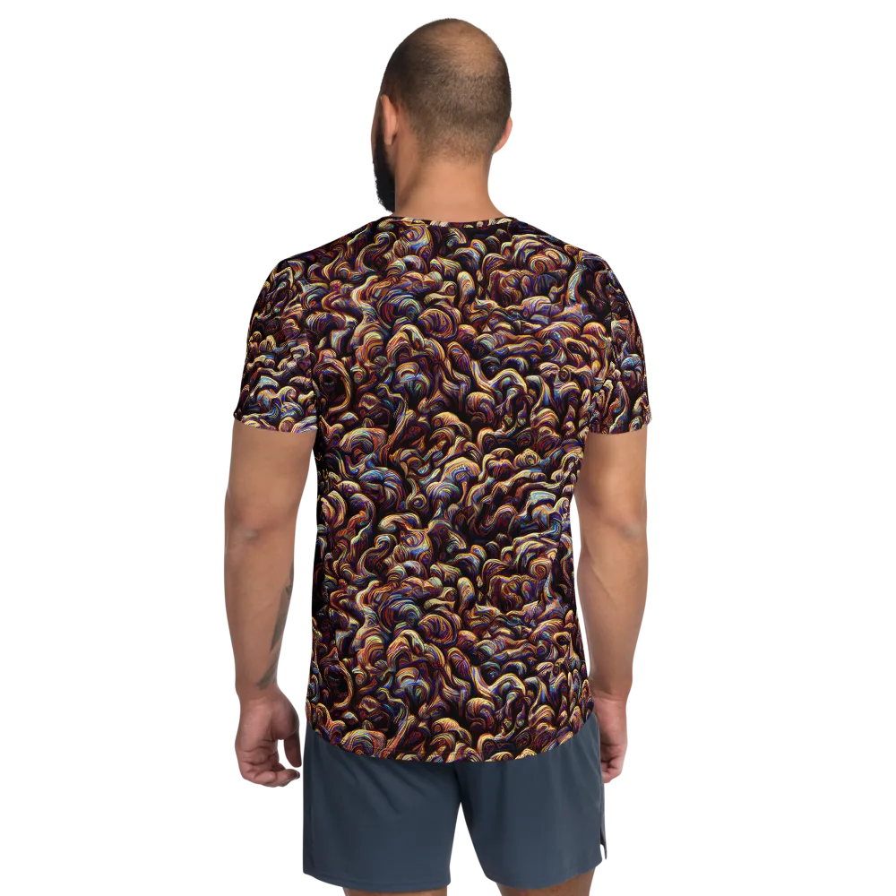 Riotous Radiance on Men's Athletic T-Shirt — Back