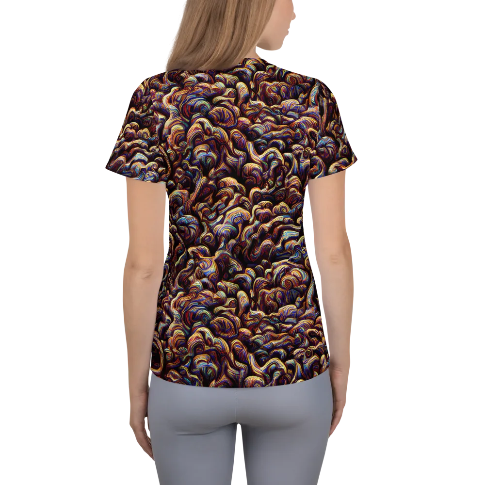 Riotous Radiance on Women's Athletic T-Shirt — Back