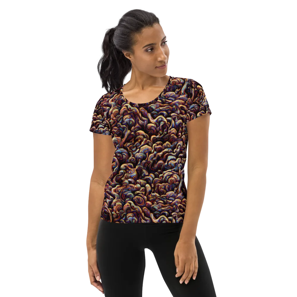 Riotous Radiance on Women's Athletic T-Shirt — Front