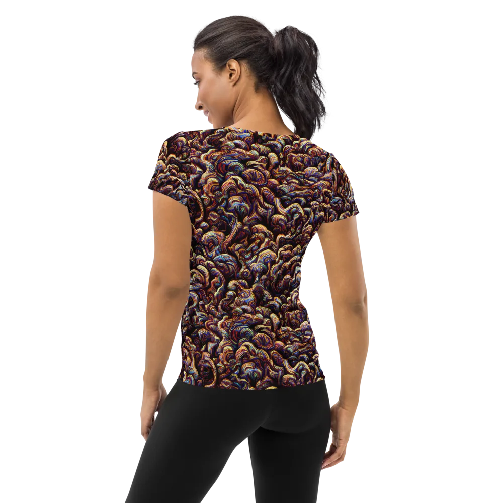 Riotous Radiance on Women's Athletic T-Shirt — Back