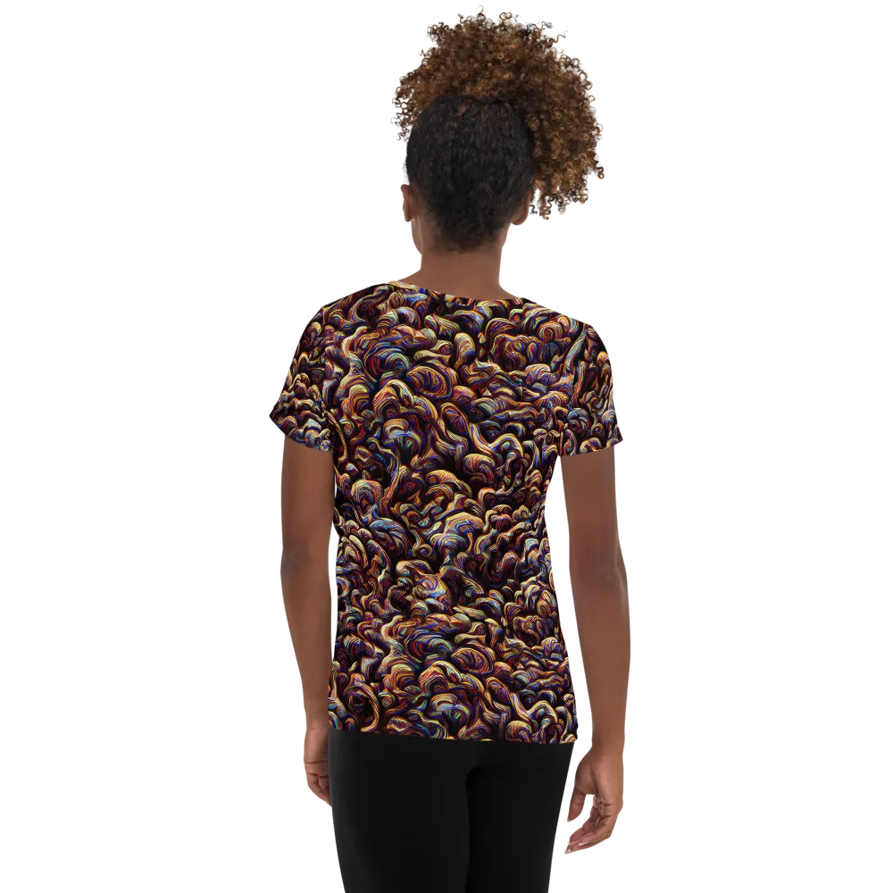 Riotous Radiance on Women's Athletic T-Shirt — Back