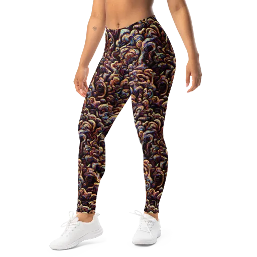 Riotous Radiance on a Leggings