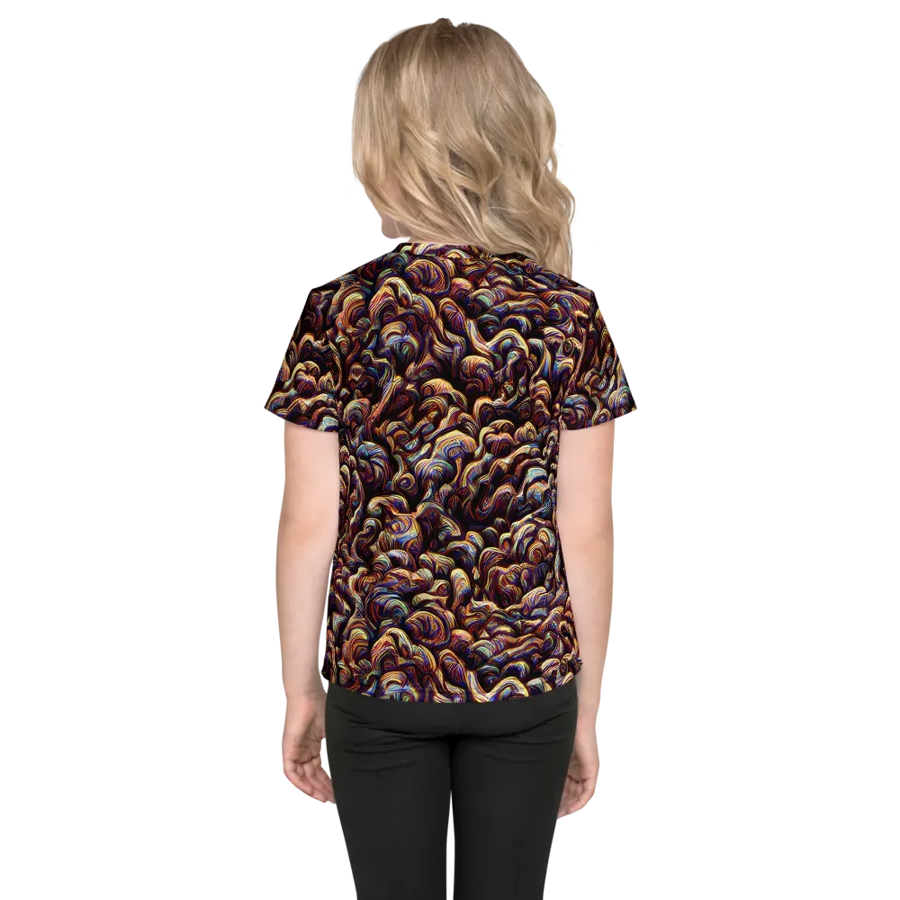 Riotous Radiance on Kids Crew Neck T-Shirt — Back