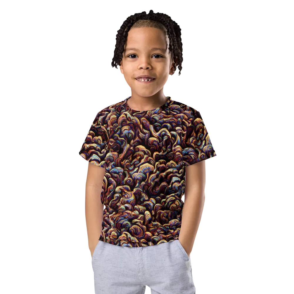 Riotous Radiance on Kids Crew Neck T-Shirt — Front