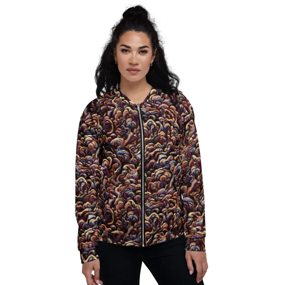 Riotous Radiance on Bomber Jacket — Front