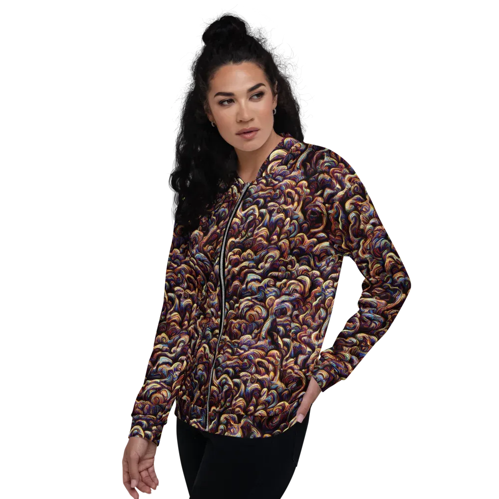 Riotous Radiance on Bomber Jacket — Left