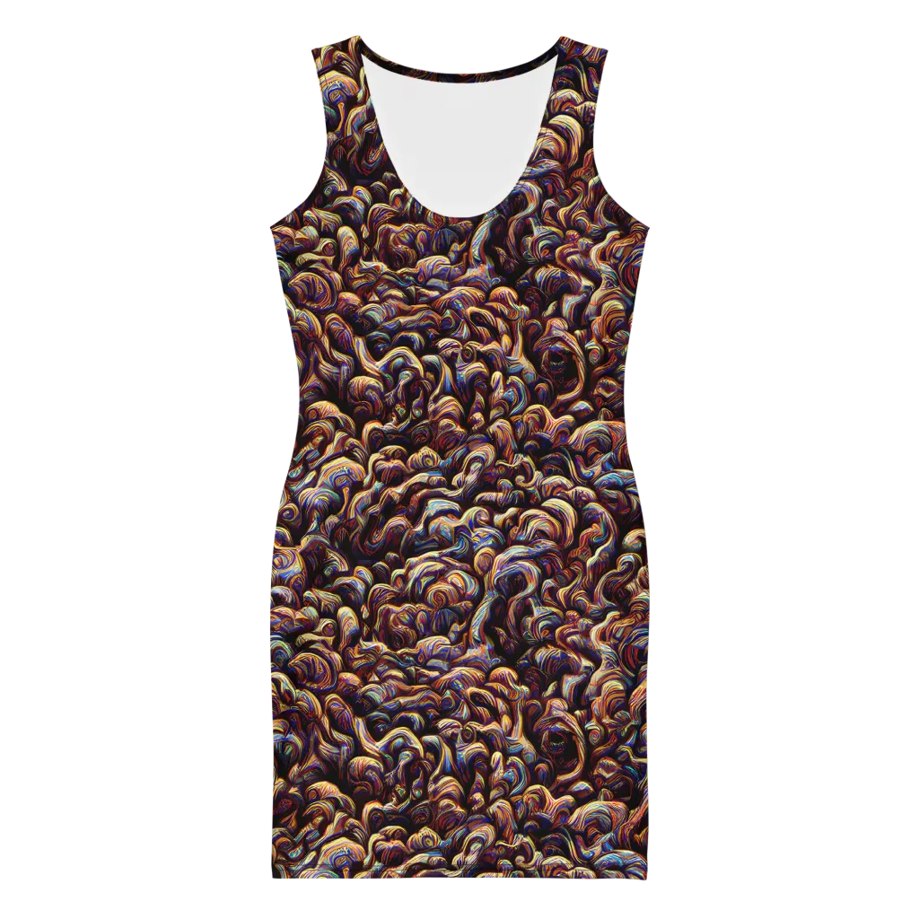Riotous Radiance on Bodycon Dress — Front