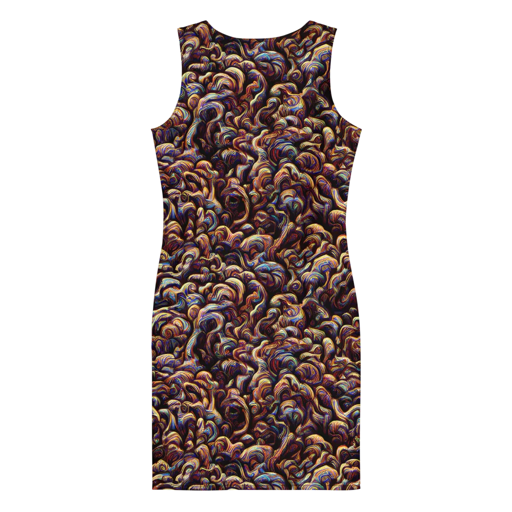 Riotous Radiance on Bodycon Dress — Back