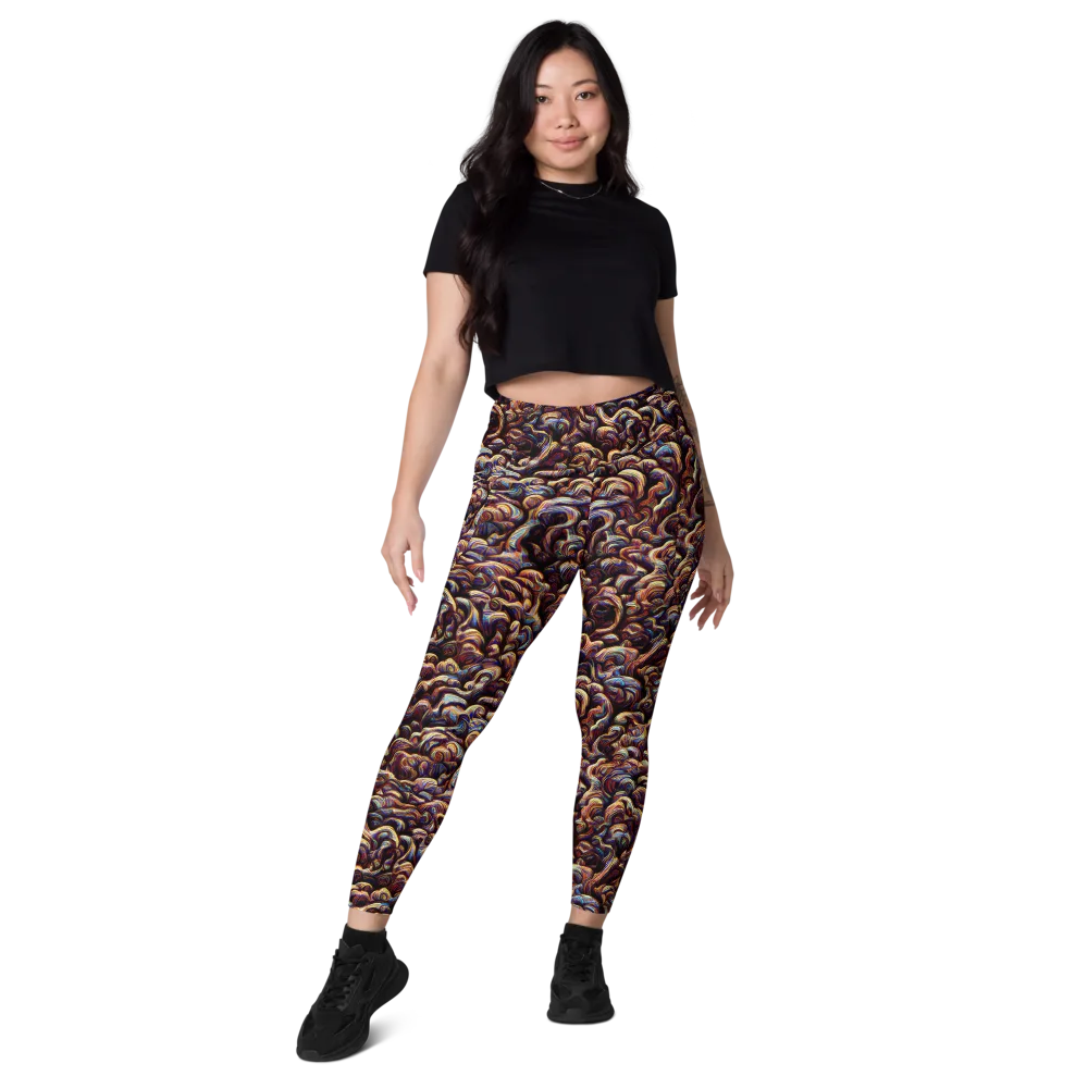 Riotous Radiance on Leggings with Pockets — Front