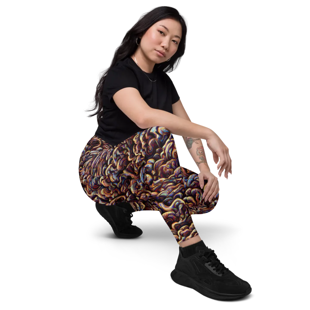 Riotous Radiance on Leggings with Pockets — Right Front