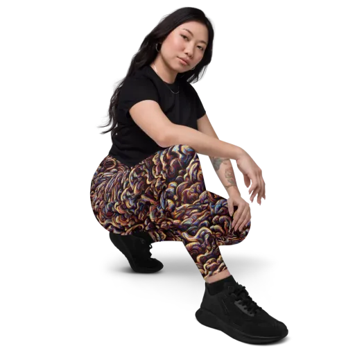 Riotous Radiance on a Leggings with Pockets