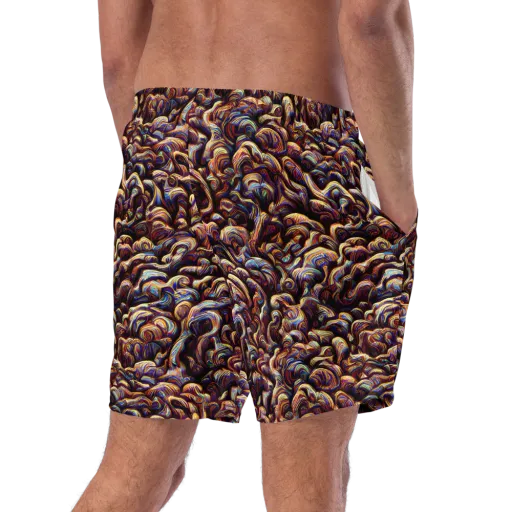 Riotous Radiance on a Swim Trunks